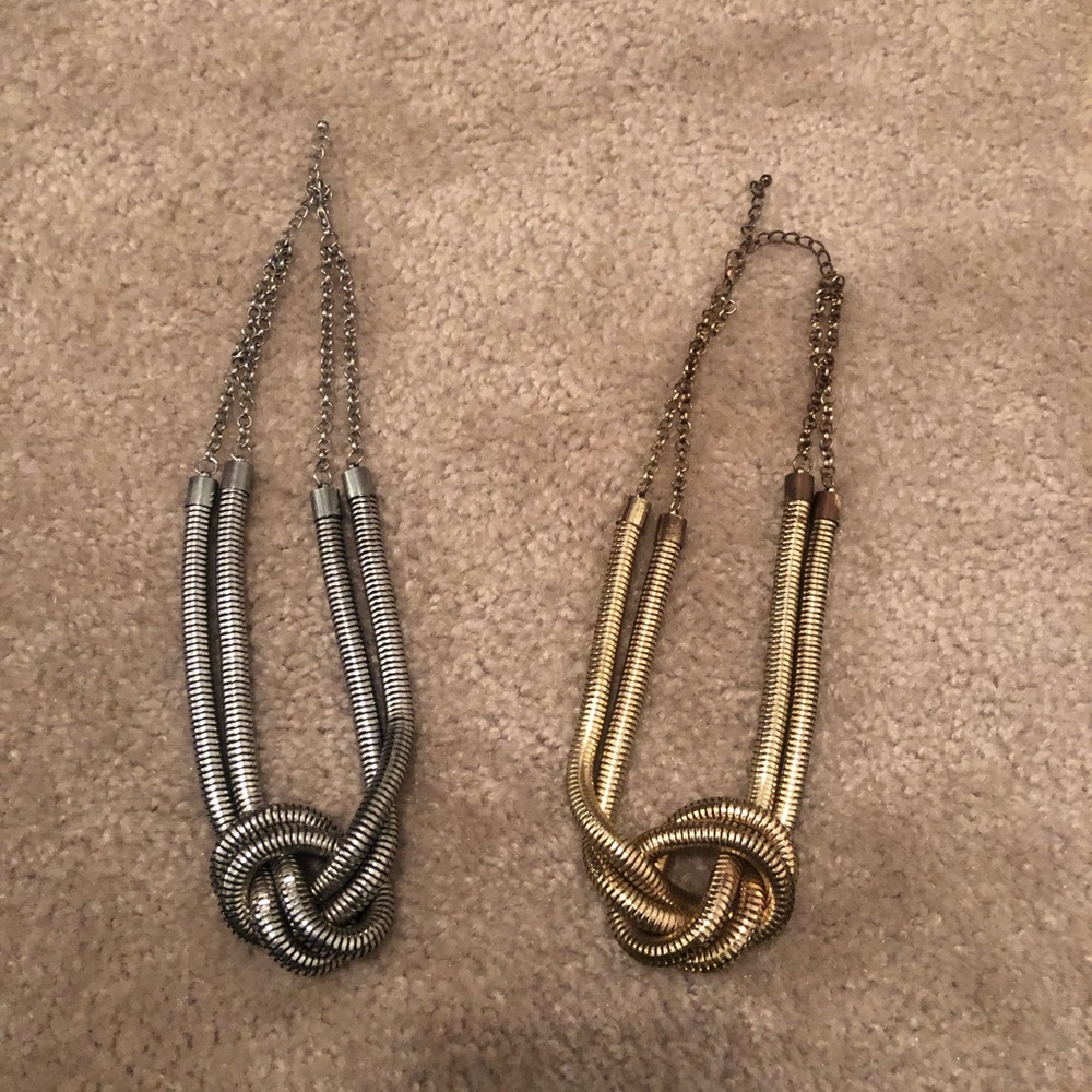 Silver and gold necklace